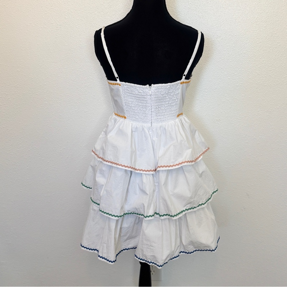 English Factory Ric Rac Tiered Mini Sundress XS Coquette Summer Shopbop - Picture 4 of 6